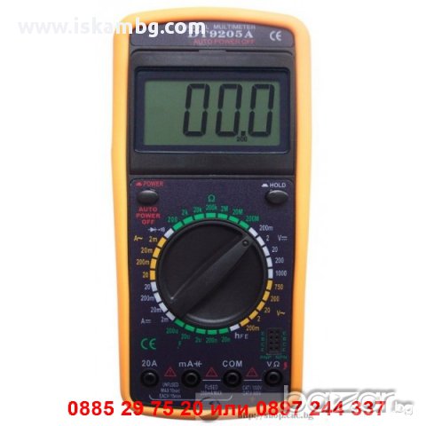Измерателен уред DT9205A МУЛТИЦЕТ мултиметър, снимка 2 - Други инструменти - 12978701