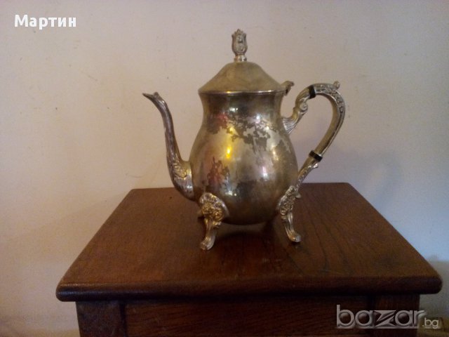 Стара масивна посребрена -Кана за вино -2л. ! (121243)