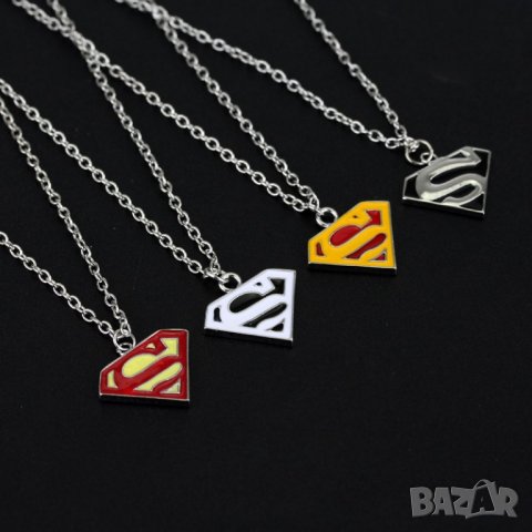 Superman колие с логото на героя(Супермен), снимка 4 - Колиета, медальони, синджири - 22007051