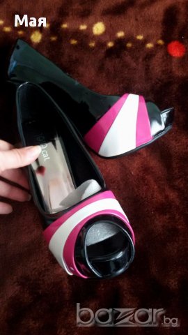 Дамски лачени обувки на ток, снимка 2 - Дамски ежедневни обувки - 14937416