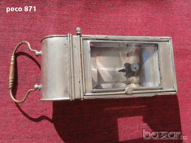 Рядък стар ветроупорен фенер, снимка 8 - Антикварни и старинни предмети - 17246054