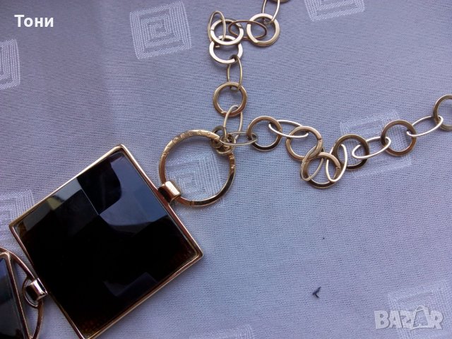  Стилно колие Dyrberg/Kern със големи камъни  Swarowski, снимка 15 - Колиета, медальони, синджири - 26110532