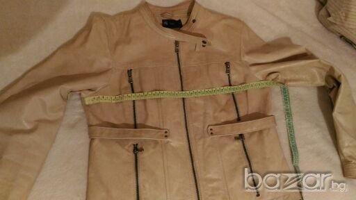 Продавам яке от естествена кожа интересен модел. Размер 46, снимка 7 - Якета - 19612490
