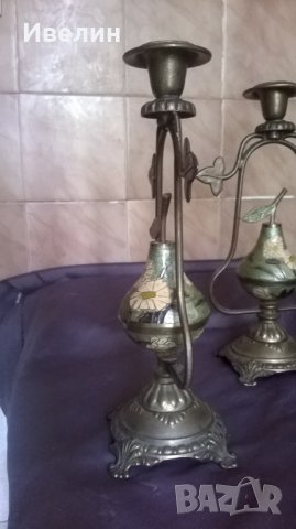 два ретро свещници, снимка 3 - Антикварни и старинни предмети - 25174089