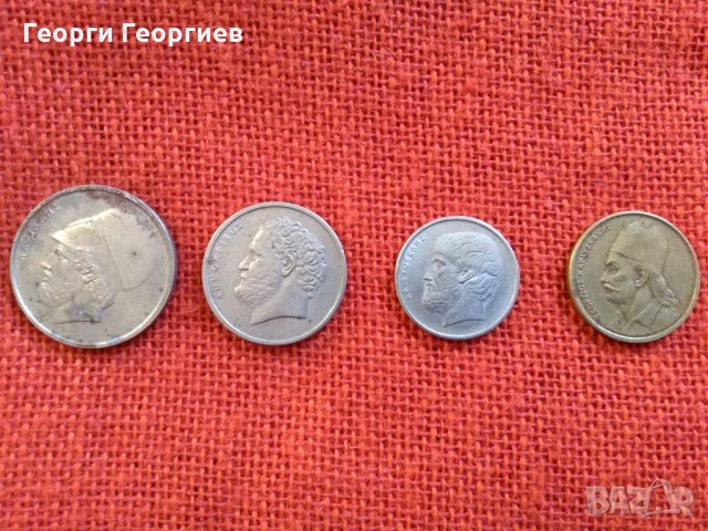 Гръцки монети, 5 броя, емисии от 1978г. до 1982г, снимка 2 - Нумизматика и бонистика - 23357792