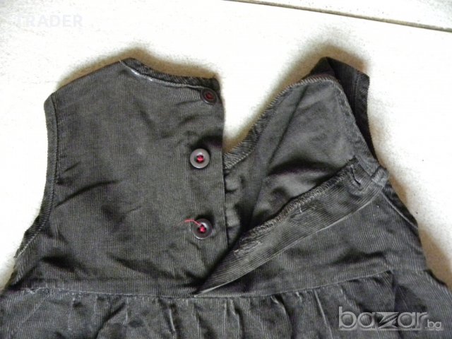 кадифена рокля Tricky Tracks, размер 86см, снимка 7 - Бебешки рокли - 18921717