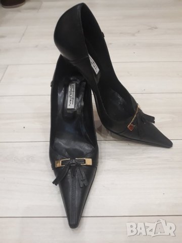 Черни италиански кожени официални обувки марка Sebastian 