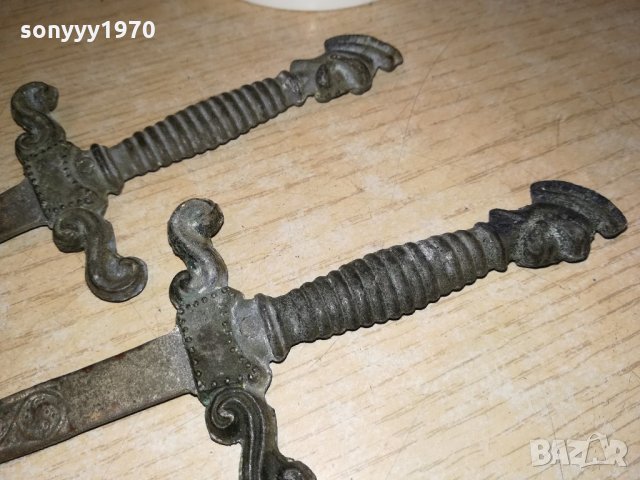 антики-31х7см-2бр ретро ножове-метал-внос швеицария, снимка 8 - Колекции - 21600216