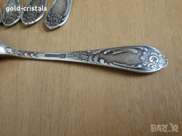 антикварни руски чаени лъжички мнц, снимка 9 - Антикварни и старинни предмети - 25111715