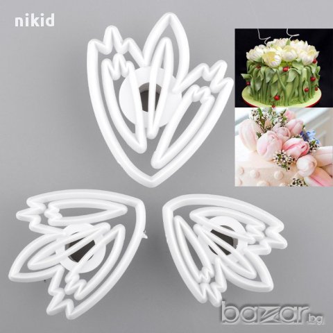 форма за украса на торта и сладкарство форми лале щампа