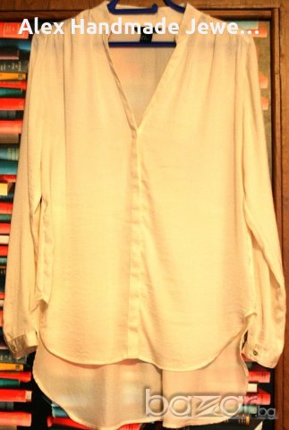 Дълга асиметрична риза H&M цвят шампанско, снимка 2 - Ризи - 19866753