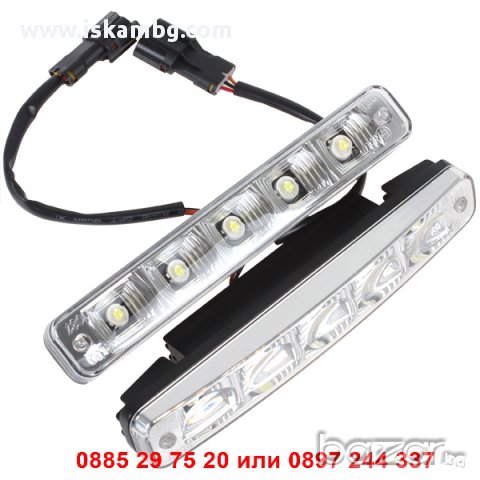 Дневни светлини DRL за коли 2х5 диода - код 1148, снимка 5 - Аксесоари и консумативи - 12362339