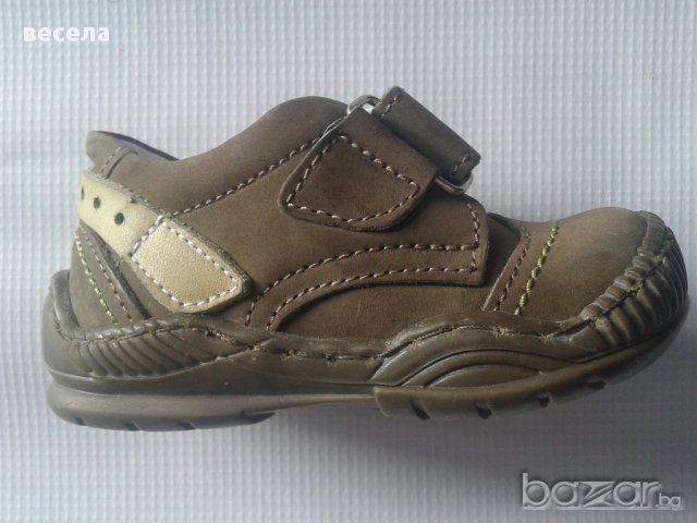 Детски обувки от естествена кожа, анатомични с лепенка, снимка 5 - Детски маратонки - 9883048