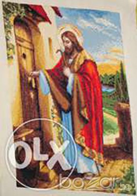 Гоблен "Исус чука на вратата" , снимка 2 - Гоблени - 16069664