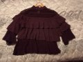 Нова блуза на воали цвят бордо, снимка 2