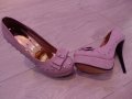 Розови страхотни дамски обувки на високи токчета модел 39 номер, снимка 4