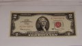 $ 2 Dollars 1963-A Red Seal Note AU-UNC, снимка 2
