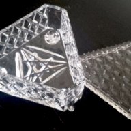 Кристална триъгълна бонбониера, снимка 4 - Други - 14881266