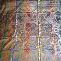 Индийско копринено покривало за спалня от 80те. Години, неопотребявано, снимка 4 - Спално бельо - 25488071