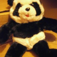 Плюшена панда-33 см+подарък малка пластмасова панда, снимка 5 - Плюшени играчки - 10678870