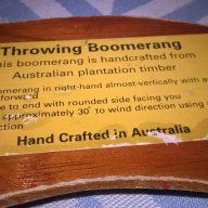Throuwing boomerang hand crafted in australia-35/5см-внос швеицария, снимка 9 - Антикварни и старинни предмети - 15649362