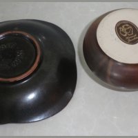 Лот:керамична чиния + керамичен свещник с дръжка, снимка 3 - Декорация за дома - 23232604