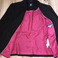 Дамско сако BERSHKA оригинал, размер L, черно с цикламен хастар , НОВО!!, снимка 6 - Сака - 11049676