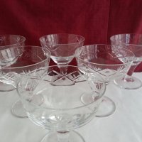 кристални чаши за вино  шампанско мелби кремове, снимка 1 - Сервизи - 20115696