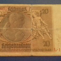 Банкнота Германия - 20 Марки 1924 г., снимка 2 - Нумизматика и бонистика - 21066236