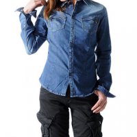 g-star midge cody slim denim shirt - страхотна дамска дънкена риза, снимка 1 - Ризи - 23378170