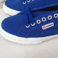 Сини кецове Superga с висока подметка номер 42, снимка 7 - Кецове - 24382311