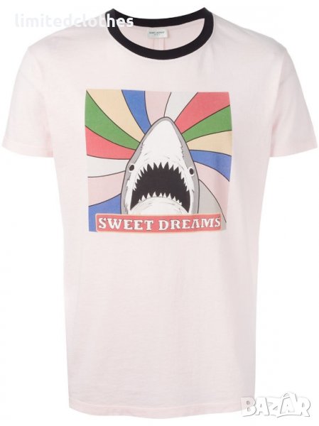 SAINT LAURENT SWEET DREAMS PINK SHARK Мъжка Тениска size S / M, снимка 1