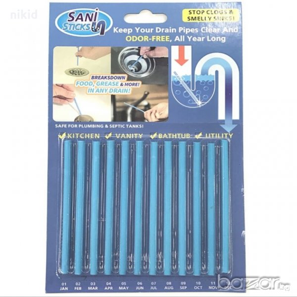 Sani sticks Сани стикс клечки пръчки за отпушване на канали запушени, снимка 1