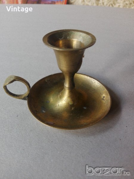месингов свещник, снимка 1