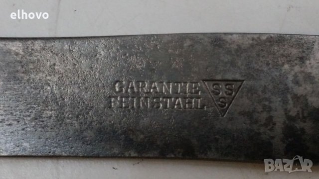 Нож Garantie Feinstahl Solingen, снимка 3 - Антикварни и старинни предмети - 26148459