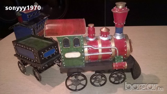 Влакче-композиция с вагони-50/18/9см-внос швеицария, снимка 3 - Антикварни и старинни предмети - 15003187
