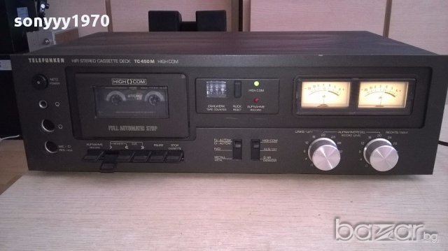 Ретро колекция telefunken tc450m high com-deck-germany-внос швеицария, снимка 2 - Ресийвъри, усилватели, смесителни пултове - 17948425