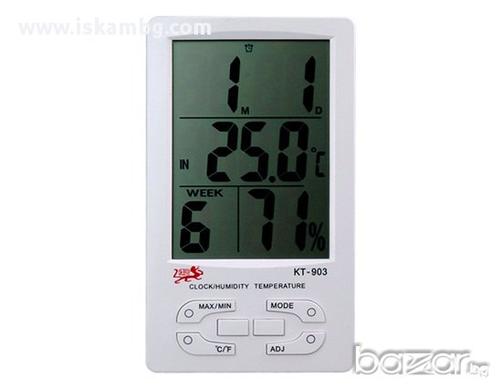 Мултифункционален часовник с температура и влагомер, снимка 3 - Други - 13299402