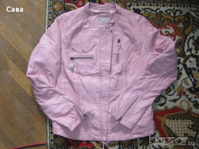 Кожено яке  Zucchero   дамско,Л-ХЛ, снимка 3 - Якета - 15821738