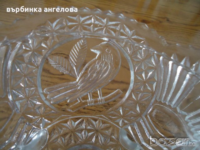 Стара купа от стъкло, снимка 3 - Чинии - 20715727