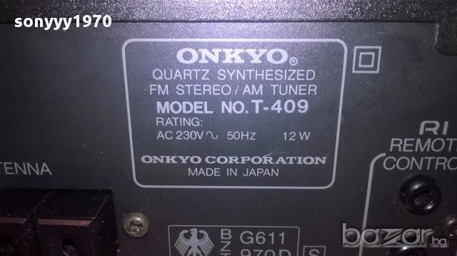 Onkyo t-409 stereo tuner-made in japan-внос швеицария, снимка 12 - Ресийвъри, усилватели, смесителни пултове - 15804349