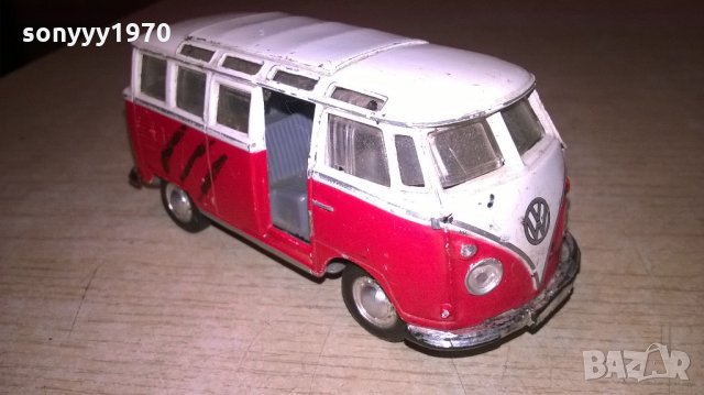 volkswagen-11x5x5-см-метален бус-ретро колекция, снимка 2 - Колекции - 22023430
