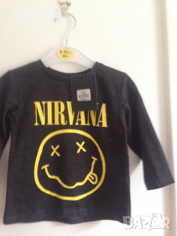 памучна блуза с дълъг ръкав за момче 9-12мес., снимка 5 - Бебешки блузки - 22007603