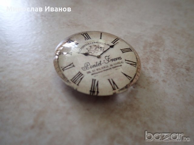 стъклен магнит Ретро часовник от Франция, снимка 2 - Антикварни и старинни предмети - 19422814