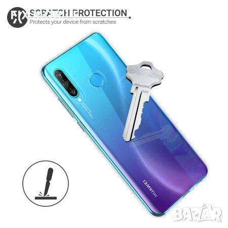 Huawei P30 Lite ултра тънък силиконов гръб, прозрачен, снимка 4 - Калъфи, кейсове - 25714442