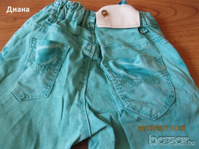 зелени дънки, снимка 4 - Детски панталони и дънки - 18864124