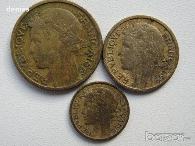 Сет 1, 2 франка и 50 сантима- 1938г., Франция, 203 D, снимка 3 - Нумизматика и бонистика - 17132456