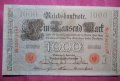 1000 марки Германия 1910 червен печат, снимка 2