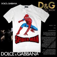 D&G Dolce and Gabbana White Spider-Man Мъжка Тениска size 46 (S), снимка 1 - Тениски - 7081677