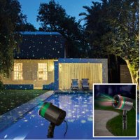 Лазерен проектор Star Shower Motion, Статичен и подвижен, 3D холографски ефект, Външен и вътрешен мо, снимка 1 - Друга електроника - 20198450